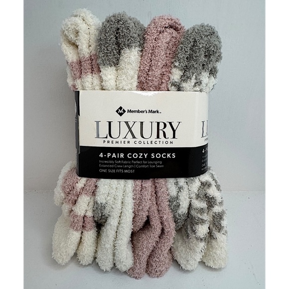 Members Mark Luxury Premier Collection Ladies 4 Pack /  Rose - Grays - White - Picture 4 of 5